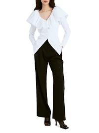 Baxter Ruffle Cotton Shirt