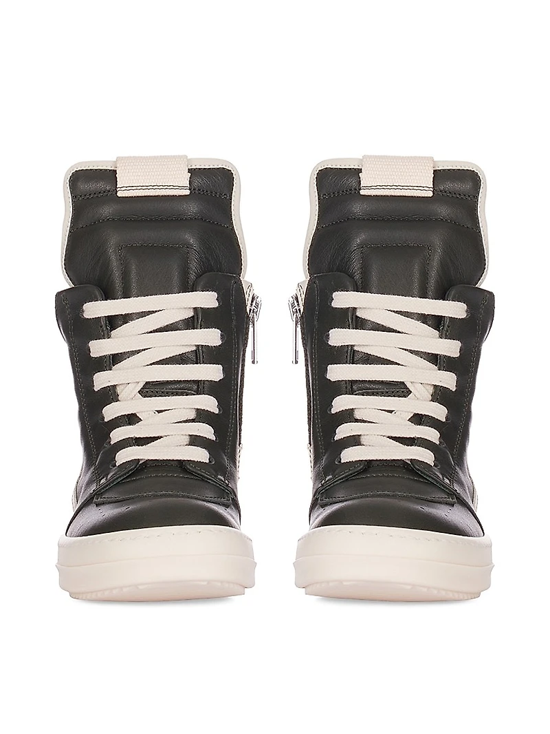 Little Boy's & Geobasket Leather High-Top Sneakers