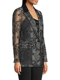 Ari Flocked Chantilly Lace Blazer
