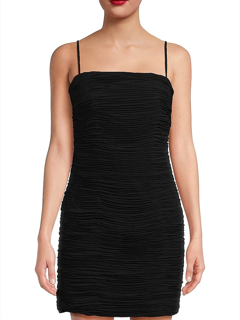 Elettra Plisse Sleeveless Minidress