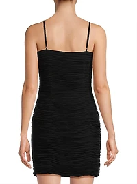 Elettra Plisse Sleeveless Minidress