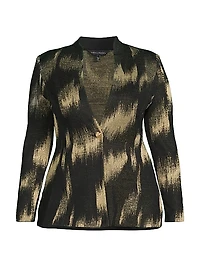 Metallic Jacquard Knit Jacket