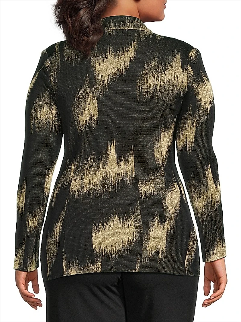 Metallic Jacquard Knit Jacket