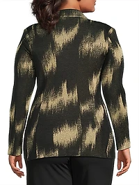 Metallic Jacquard Knit Jacket