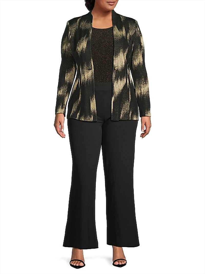 Metallic Jacquard Knit Jacket