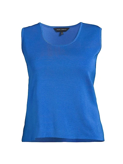Plus Size Knit Scoopneck Tank Top