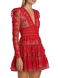 Megan Lace Tiered Minidress
