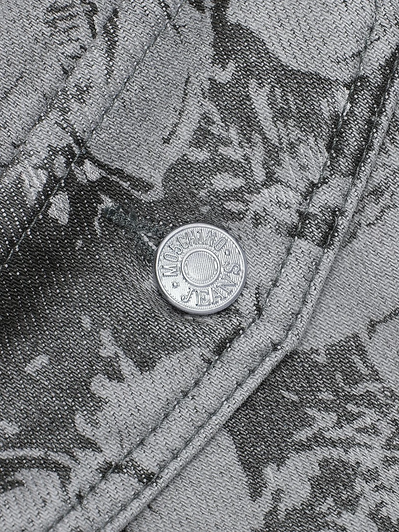 Floral Denim Cargo Trousers