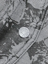 Floral Denim Cargo Trousers