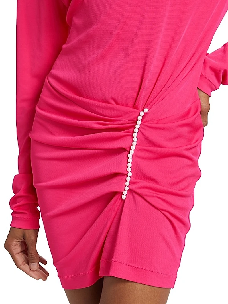 Asymmetrical Embellished Minidress