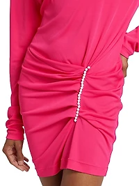 Asymmetrical Embellished Minidress