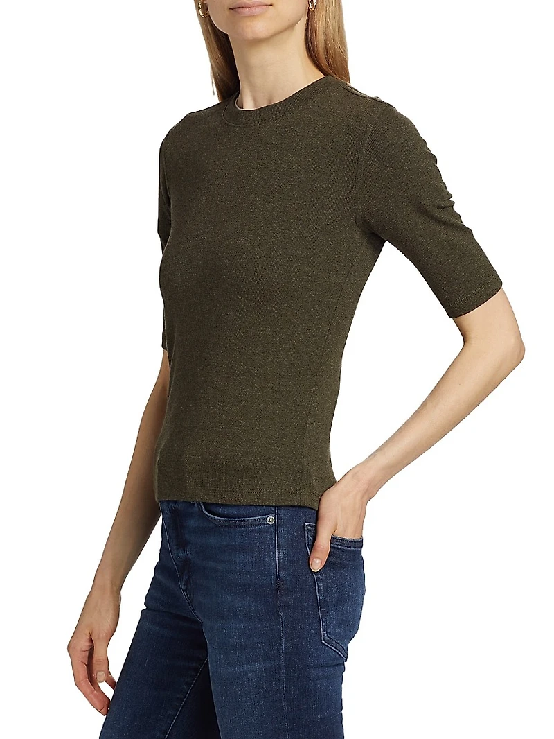 Ribbed Crewneck Top