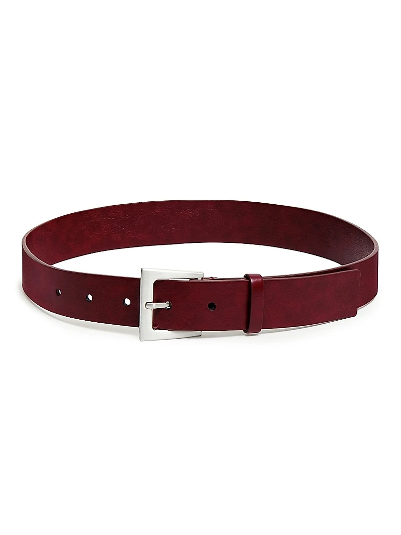 Burke Faux-Leather Buckle Belt