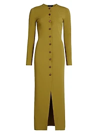 The Emm Knit Button-Front Maxi Dress