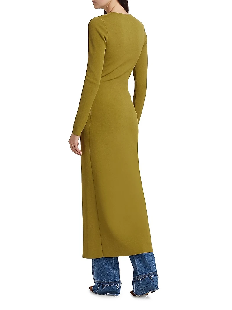 The Emm Knit Button-Front Maxi Dress