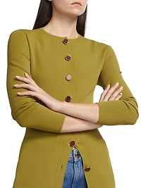 The Emm Knit Button-Front Maxi Dress