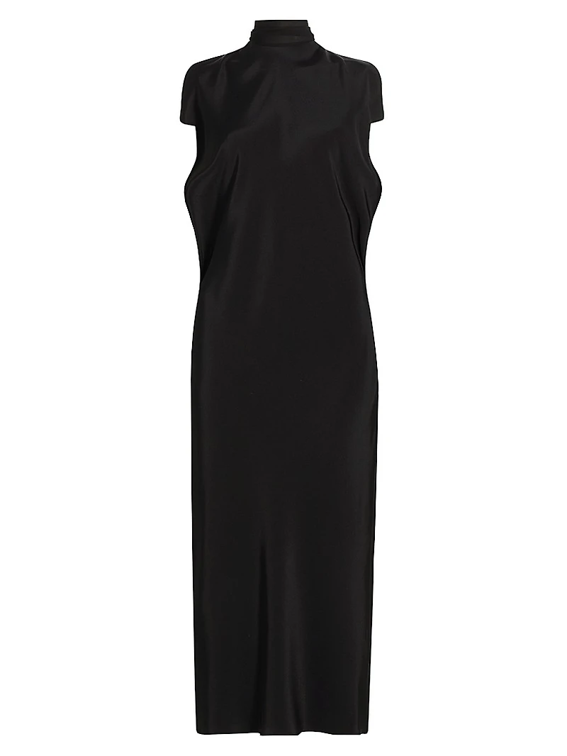 Evie Sleeveless Scarf Midi Shift Dress
