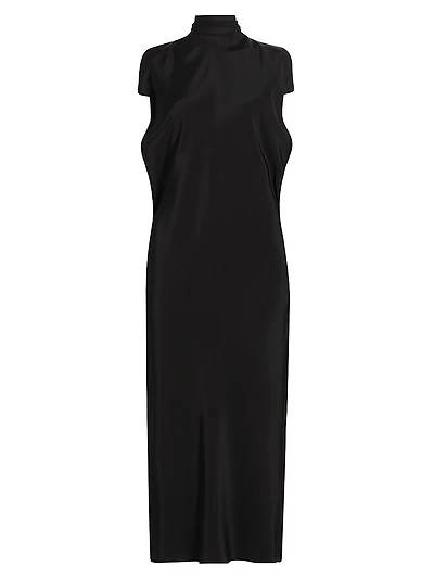 Evie Sleeveless Scarf Midi Shift Dress