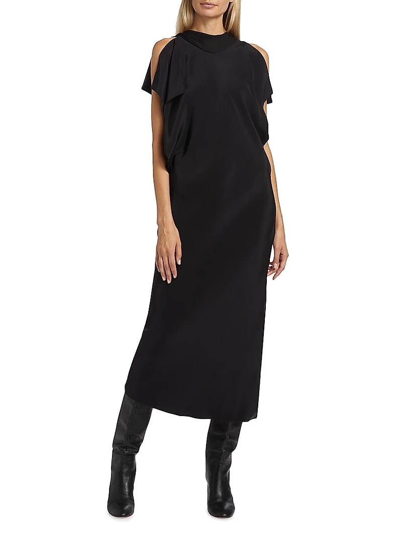 Evie Sleeveless Scarf Midi Shift Dress