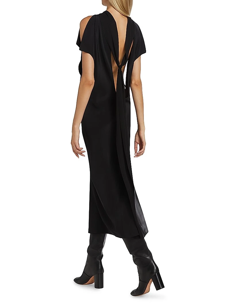 Evie Sleeveless Scarf Midi Shift Dress