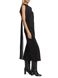 Evie Sleeveless Scarf Midi Shift Dress