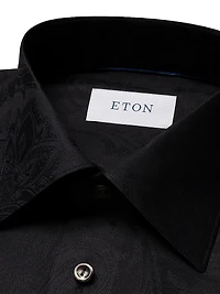 Contemporary-Fit Floral Jacquard Shirt