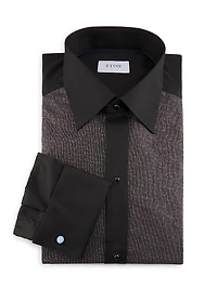 Slim-Fit Striped Cotton Evening Shirt