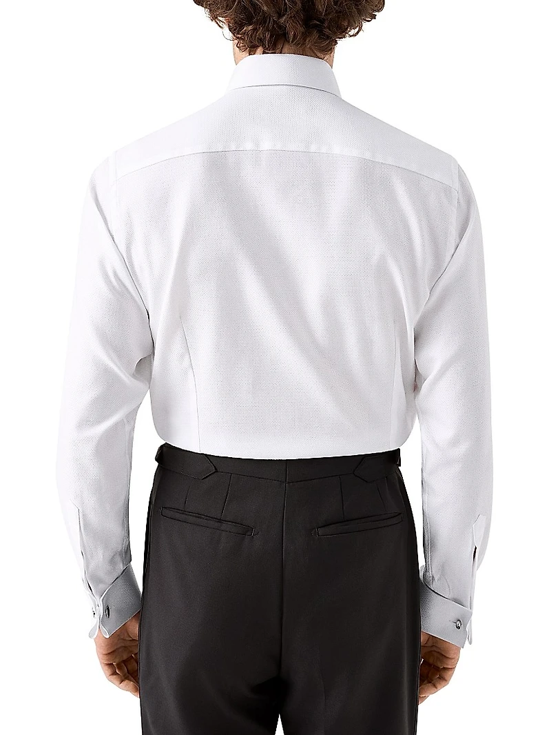 Contemporary-Fit Semi Solid Dobby Shirt