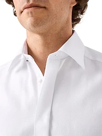 Contemporary-Fit Semi Solid Dobby Shirt