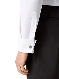 Contemporary-Fit Semi Solid Dobby Shirt