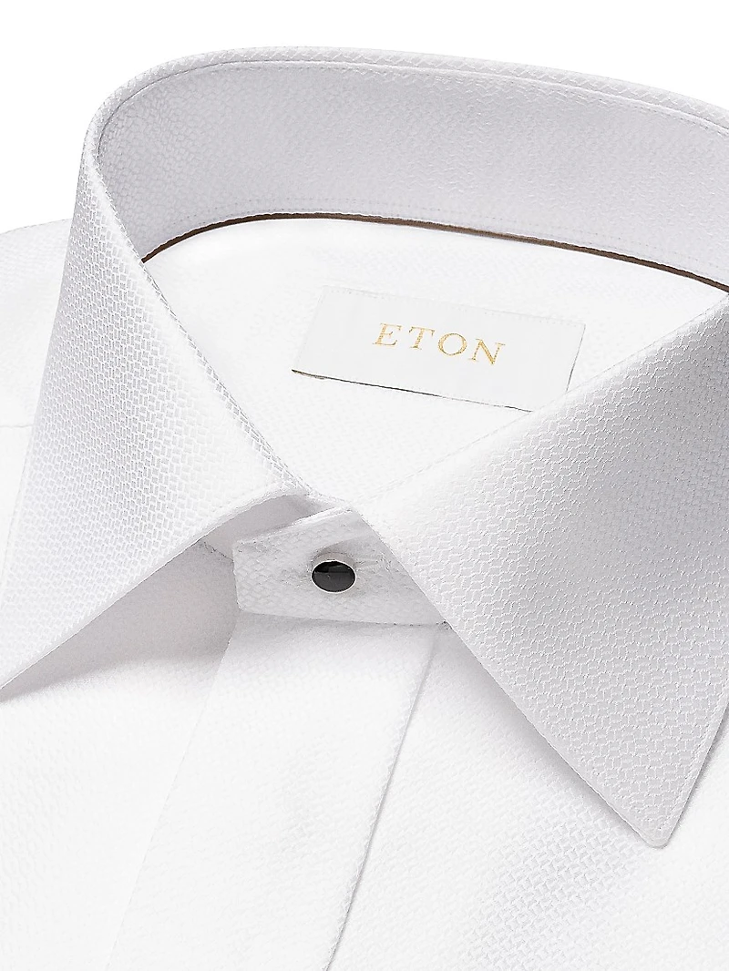 Contemporary-Fit Semi Solid Dobby Shirt