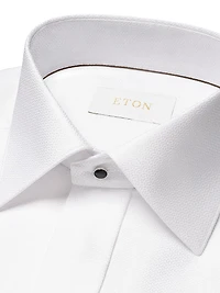 Contemporary-Fit Semi Solid Dobby Shirt