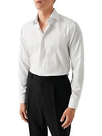 Geometric Jacquard Slim-Fit Shirt