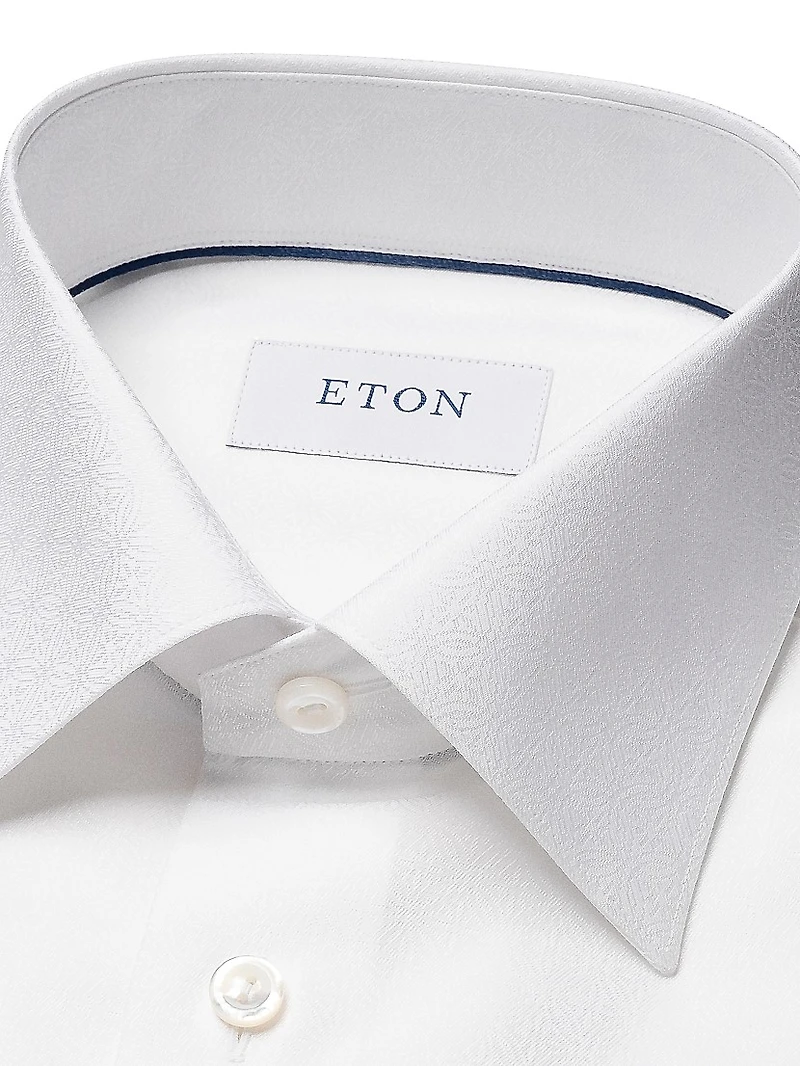 Geometric Jacquard Slim-Fit Shirt