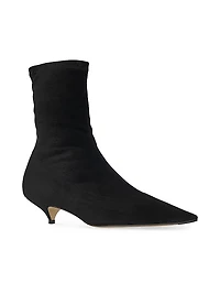 Liisa 35MM Suede Kitten Heel Booties