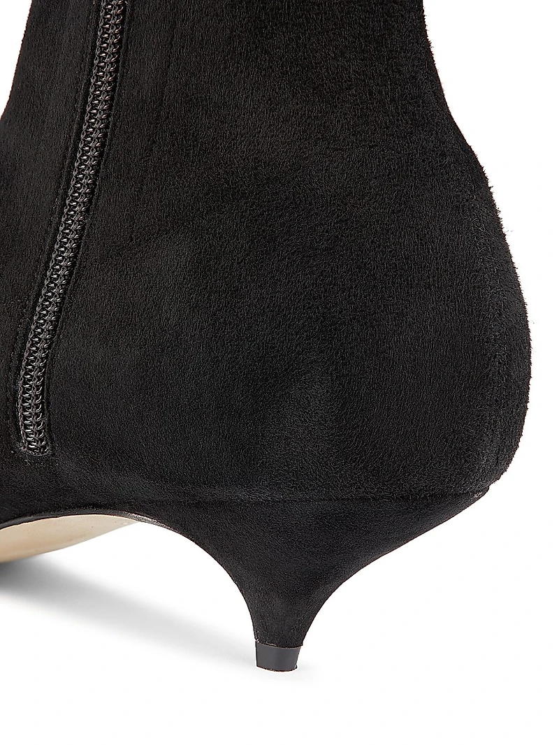 Liisa 35MM Suede Kitten Heel Booties
