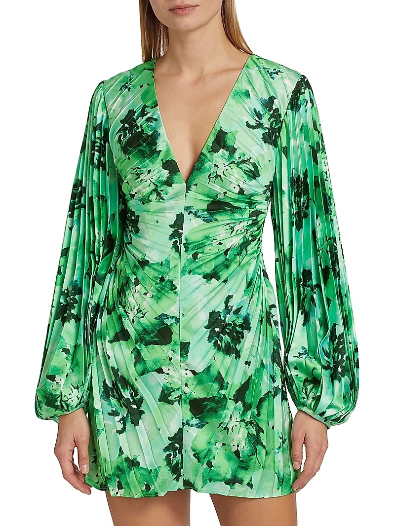 Rothbury Pleated Floral Minidress