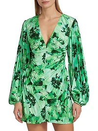 Rothbury Pleated Floral Minidress