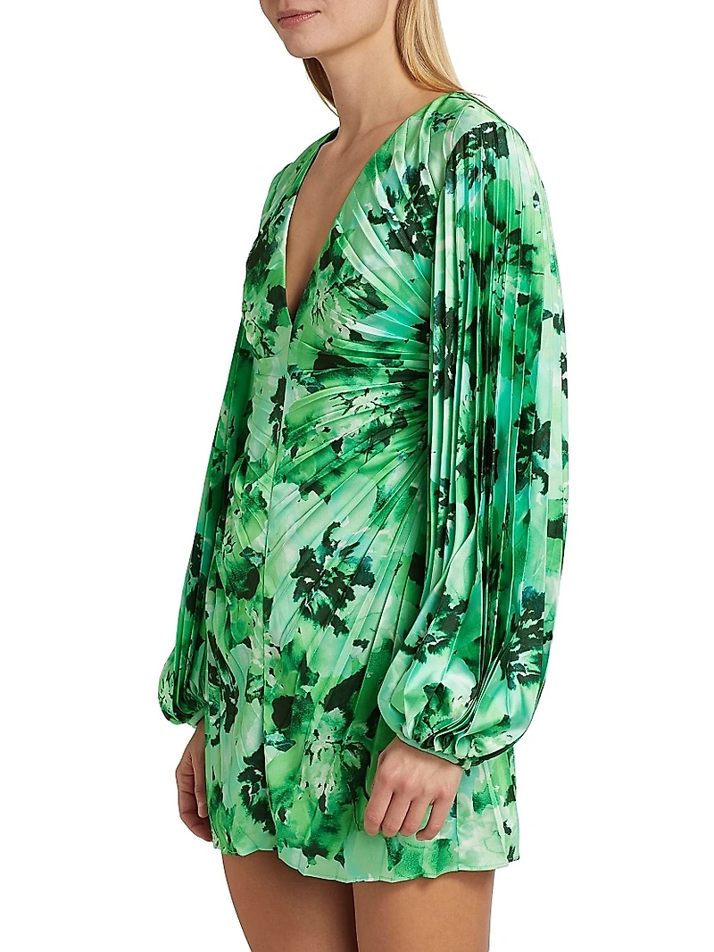 Rothbury Pleated Floral Minidress