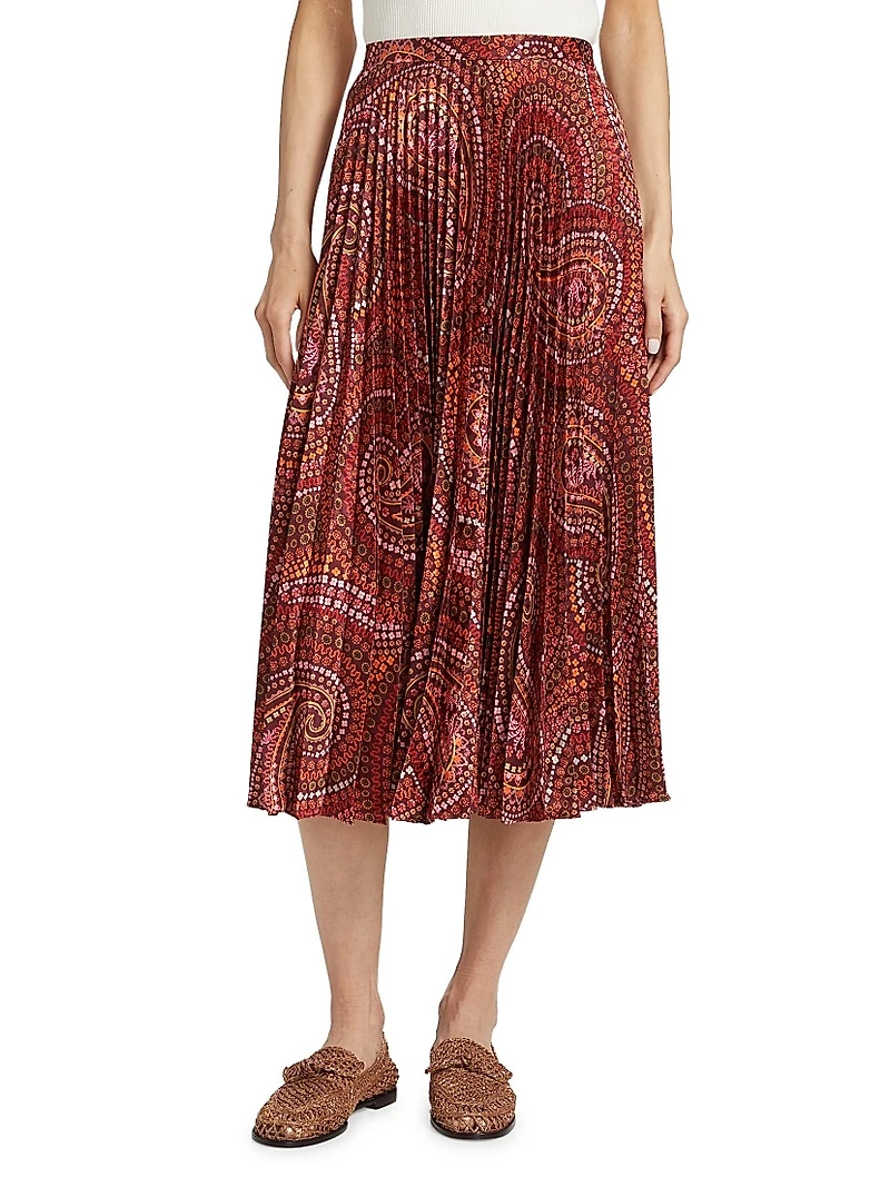 Kim Paisley Midi-Skirt