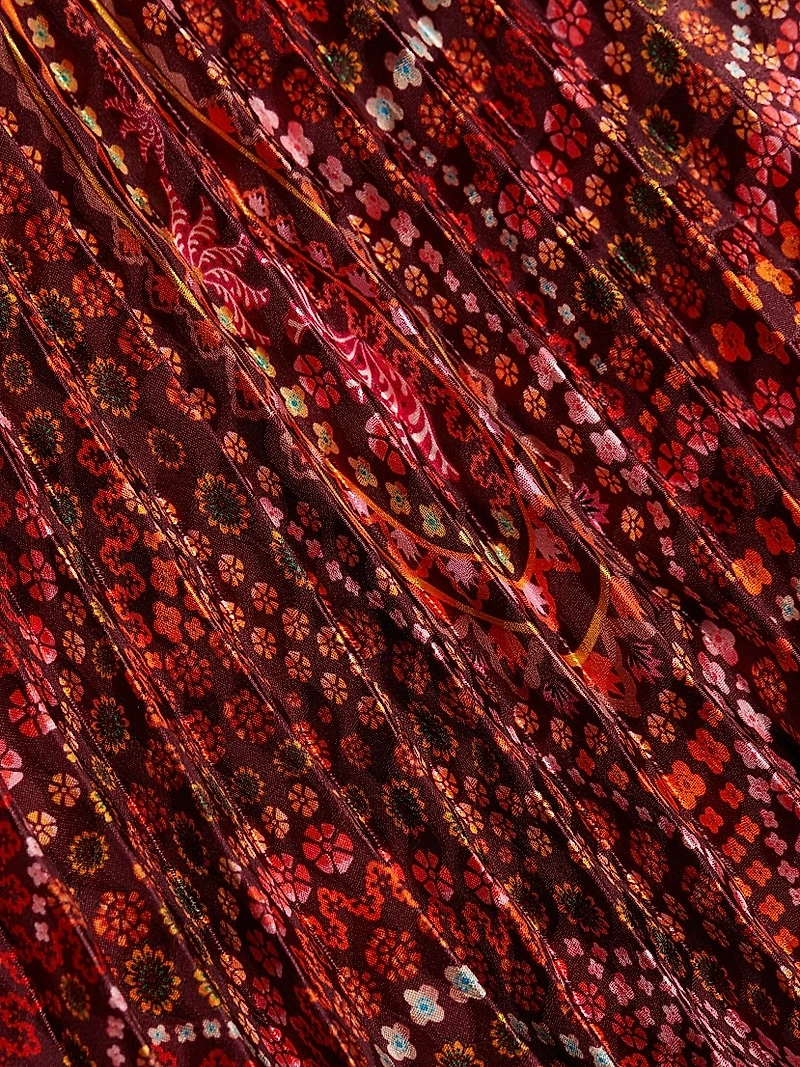 Kim Paisley Midi-Skirt