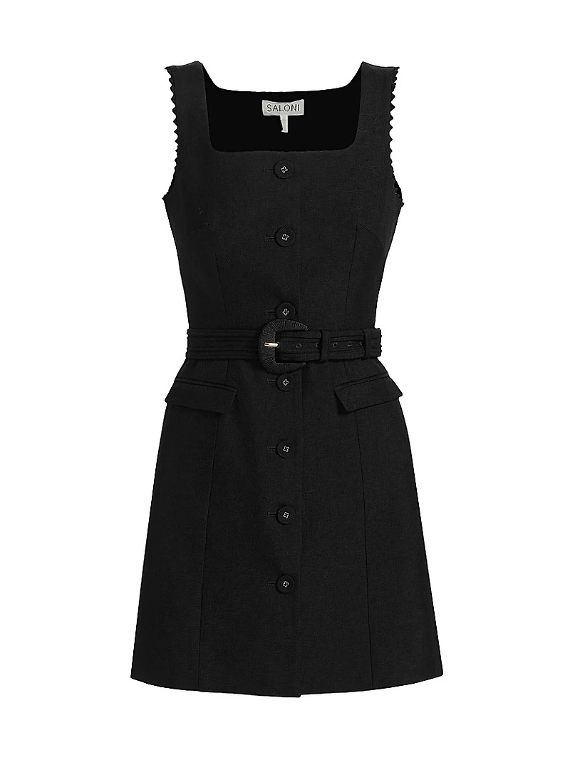 Mika Wool-Blend Belted Minidress