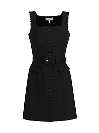 Mika Wool-Blend Belted Minidress