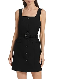 Mika Wool-Blend Belted Minidress