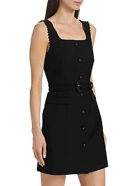 Mika Wool-Blend Belted Minidress