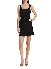Mika Wool-Blend Belted Minidress