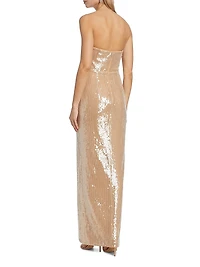 Sequined Column Gown