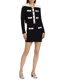 Contrast Pocket Miniskirt