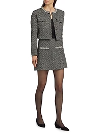 Herringbone Embellished Blazer