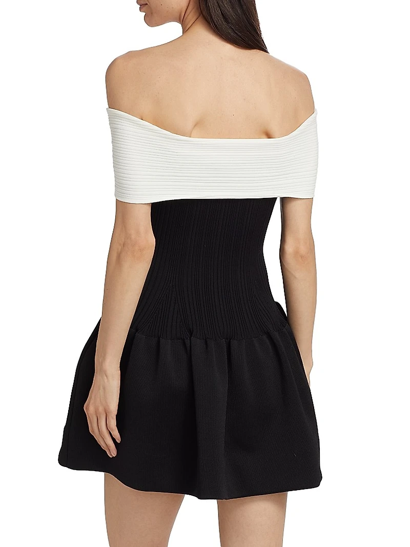 Bow Off-the-Shoulder Minidress